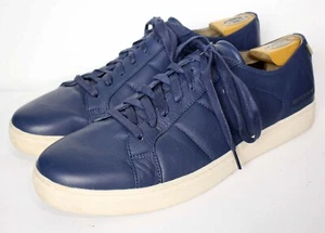 MARK NASON Blue Leather Fashion Sneakers 14 - Picture 1 of 9