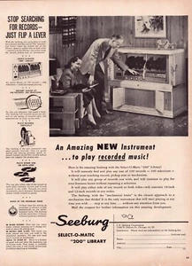 Print Ad Seeburg Jukebox 1948 Select-O-Matic Full Page Magazine 10.5"x13.5" - Picture 1 of 1