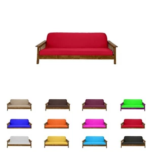 Solid Red Full Size Futon Mattress Cover, Bed Protectors, Slipcovers, Covers - Picture 1 of 1