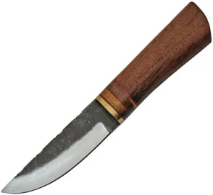 Hunter Wood HS-4425 Fixed Blade Knife w/ Leather Sheath - Picture 1 of 2