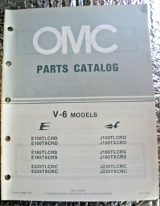 1984 Factory OMC  Outboard parts Catalog  V-6 Models FREE SHIPPING - Bild 1 von 4
