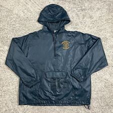 VTG University Of Delaware Windbreaker Men XL Pullover Jacket Front Pouch Hooded