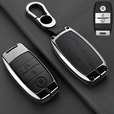 For Kia Sportage K3 Optima Sedona Picanto Zinc Alloy Leather Car Key Case Cover Foto 1 de 4