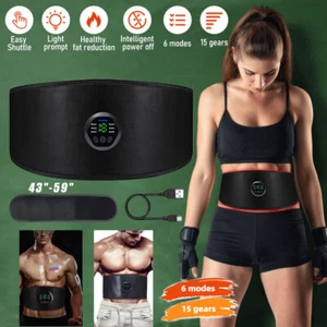 43"-59" EMS Abdominal Muscle Core Toning Trainer Stimulator Toner Belly Shaper - Picture 1 of 16