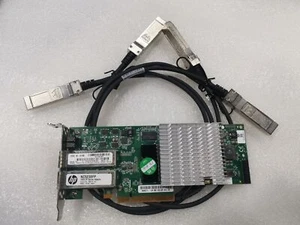 HP NC523SFP 593742-001 593715-001 10Gb network card +2PCS SFP+ Cable - Picture 1 of 7