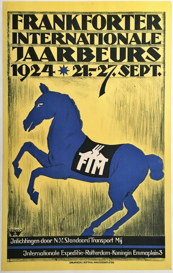 Póster de exposición original alemán de 1924.  Foto 1 de 1