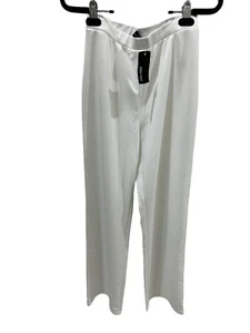 NWT SBetro stretchy elastic wait band semi flared textured pants Sz M *READ* - Picture 1 of 3