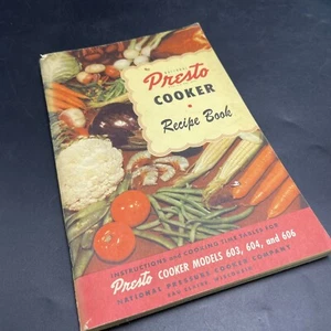 Vtg 1950s Presto Cooker Recipe Book Cookbook Pressure Cooker Instructions - Imagen 1 de 16