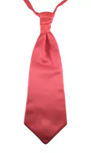 Hot Pink Satin Cravat Necktie Mens Hot Pink Tie - Picture 1 of 1