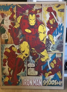 Iron Man Canvas Picture Pyramid Group 80 x 60cm Marvel Comics Heroes Dc - Picture 1 of 3
