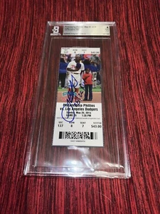 Josh Beckett Signed No Hitter Ticket 5/25/14 Los Angeles Dodgers Beckett Auto 10 - Picture 1 of 4