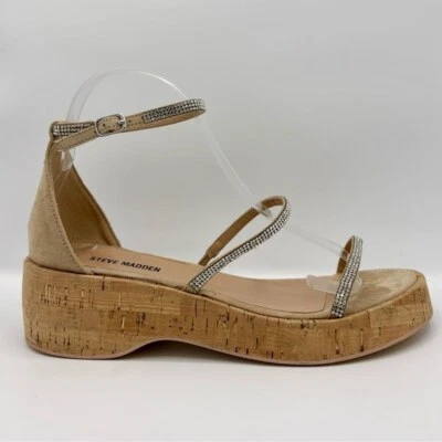 STEVE MADDEN Girl’s Varia Heeled Sandal in Rhinestone Size 5 - Image 1 of 4