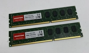 16GB Kit (2 x 8GB) Gigastone GSTD38G1600 PC3-12800U 1600MHz DDR3 Computer Memory - Picture 1 of 3