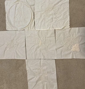 6 bloques de funda de almohada con puntada bordada para absorber velas sin terminar crudo SIN hilo - Imagen 1 de 9