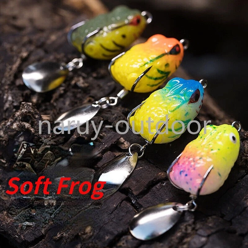8er Pack Topwater Small Frog Lure Soft Swimbait 2,5cm/3g Barsch Forelle... - Bild 1 von 4
