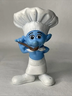 Smurf Chef 3 Inch McDonalds Happy Meal Toy 2011 - Image 1 of 4