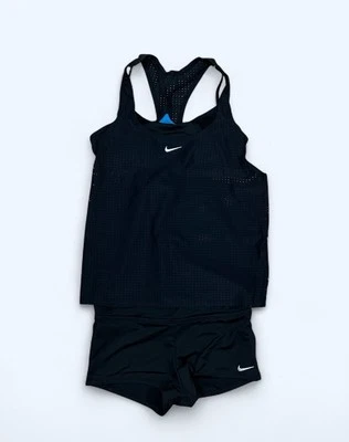NIKE SWIM TANKINI BLUE BLACK SIZE MEDIUM NEW!! - Image 1 of 4