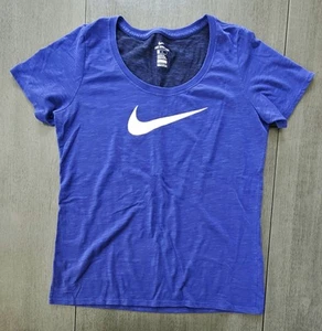 The Nike Tee Dri Fit Women's L Short Sleeve Blue/purple Fitness Running - Picture 1 of 7