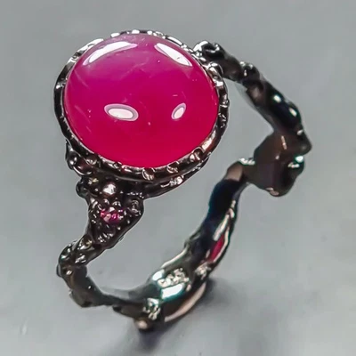 Handmade Ruby Ring 925 Sterling Silver Size 7.5 /R443467 - Image 1 of 4