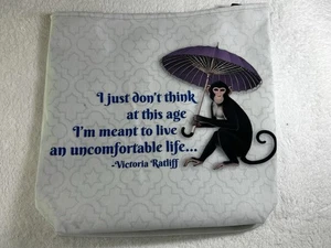 White Lotus Inspired Canvas Tote “ At this age I just don’t think…” NWT - Picture 1 of 4