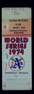1974 World Series Game 4 Ticket Stub Oakland As Athletics Dodgers Reggie Jackson - Picture 1 of 2