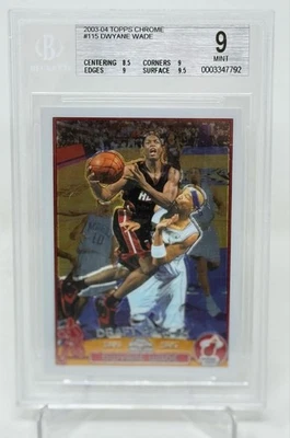 2003-04 Topps cromo Dwyane Wade radiocontrol novato #115 Heat BGS COMO NUEVO 9 Foto 1 de 2