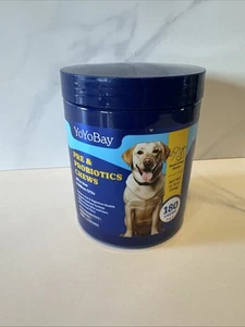 Pre & Probiotics for Dogs for Digestive Immune Health 180 Chews Duck Pear Flavor - Picture 1 of 8
