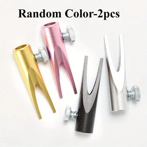 Juego de 2 sacapuntas de color aleatorio herramienta de afilado de cejas metal delineador de ojos para niños - Imagen 1 de 7
