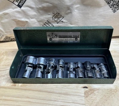 SK Tools USA Made 1/4 6 Point Metric Swivel Socket Set 5-14mm, Read Description - Image 1 of 4