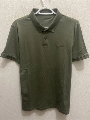 NEW Calvin Klein Small Men's Liquid Touch "Dusty Olive" Green Polo Shirt NWT $79 - Image 1 of 4