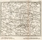 Westfalia Prowincja Oryginalna miedzioryt mapa 1758