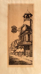 1925 Antique Etching; The Guildhall, Guildford, Surrey by K. Vernon - Picture 1 of 3