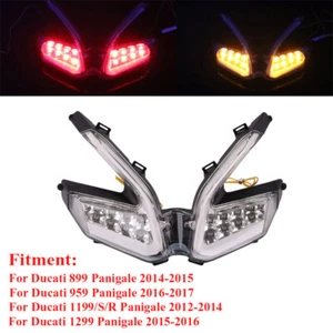 LED Tail Light Brake Turn Signal Indicator for Ducati 1199 899 959 1299 Panigale - Picture 1 of 12