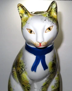 Große viktorianische Keramikkatze hergestellt in Italien 14 Zoll groß - Metropolitan Museum of Art - Bild 1 von 10