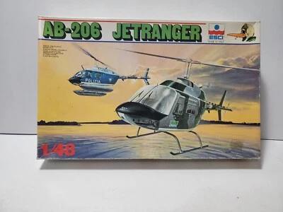 ESCI AB-206 Jetranger Helicopter 1:48 Scale 1983 Open Plastic Model Kit 4061 - Image 1 of 4