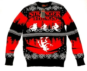 Stranger Things Christmas Jumper Festive TV Sci-Fi Upside Down *Various Sizes* - Picture 1 of 3