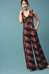 NWT PLENTY by TRACY REESE LAURETTE V-NECK FLORAL JUMPSUIT M - Picture 1 of 5