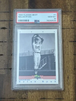 NOLAN RYAN~JACKSONVILLE SUNS~RARE POP 61~1992 CLASSIC BEST PSA-10 GEM-MT CARD #1 - Image 1 of 2