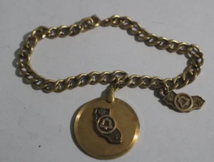 Vintage 12k Gold Filled Bell Telephone System Charm Bracelet - Picture 1 of 8