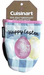 Cuisinart Ofenhandschuhe Frohe Ostern Mini 2er Set Hitzebeständige Eier Rosa Blau Neu - Bild 1 von 6