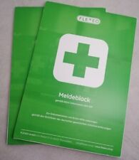 P046 - FLEXEO Erste-Hilfe Meldeblock - 2x50 Seiten - DIN A5 - NEU 