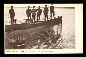 Military Ships postcard German Navy Deutschland Submarine U Boat Fatherland - Picture 1 of 2