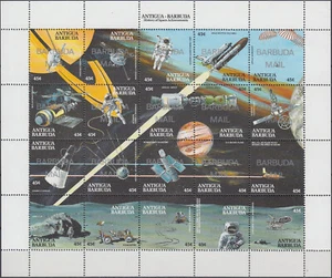 Barbuda S/S History of Space Achievements O/P on Antigua 1990 MNH-75 Euro - Picture 1 of 1