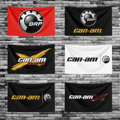 Can-Am motorcycles BRP Flag Banner Tapestry Wall Art Hanging Garage Décor 5x3ft - Image 1 of 4