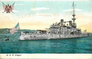 C1905 Navy Military Battleship Illustrated undivided Postcard 25-3063 - Picture 1 of 2