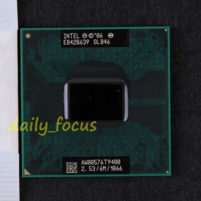 Intel Core 2 Duo T9400 SLB46 2.53 GHz AW80576GH0616M CPU Processor 1066 MHz - Image 1 of 2
