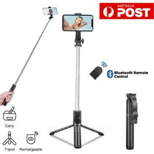 Unipod Selfie Stick Handheld Tripod Bluetooth Shutter For Samsung iPhone 16e 15 - Picture 1 of 8