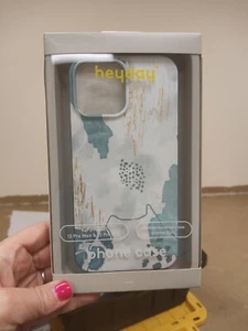 Custodia telefono heyday Apple iPhone 12 Pro Max & 13 Pro Max - blu floreale astratto - Foto 1 di 4