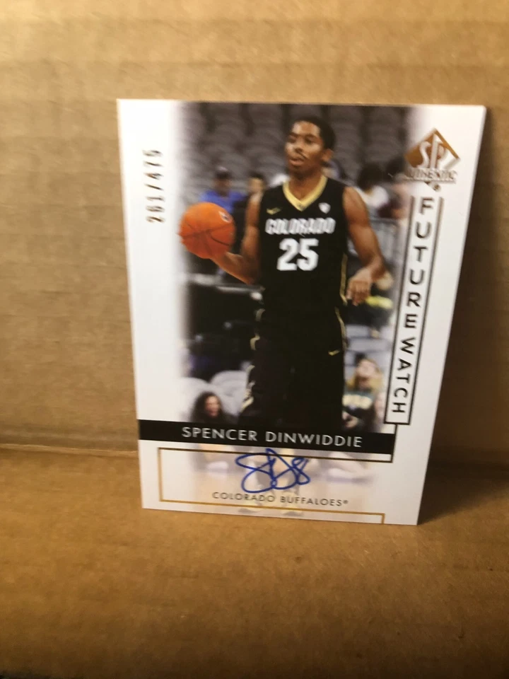 2014-15 SP Authentic #78 Spencer Dinwiddie AUTO 261/475 - Image 1 of 2