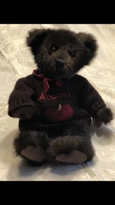 Suéter de felpa sentado marrón oscuro oso de peluche agosto y noviembre terciopelo griego 62960 - Imagen 1 de 6